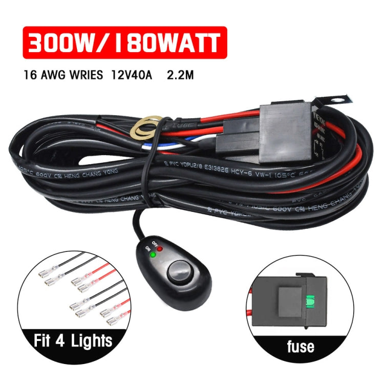 H0009 Off-road Vehicle 300W 4 in 1 Cab Switch Light Wiring Harness