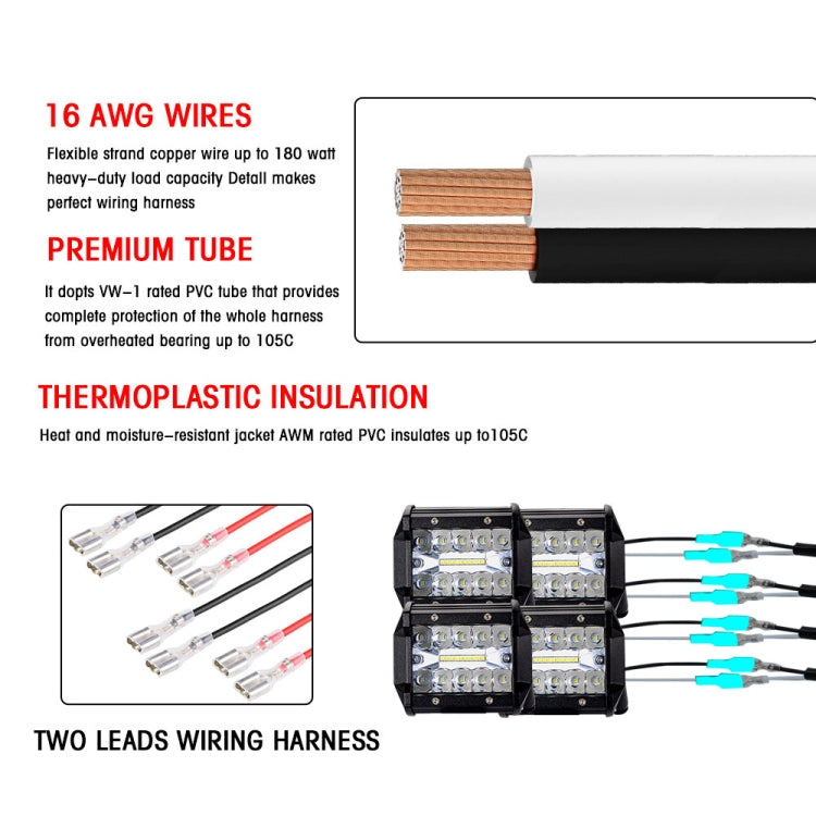 H0009 Off-road Vehicle 300W 4 in 1 Cab Switch Light Wiring Harness ÎҵÄÉ̵ê