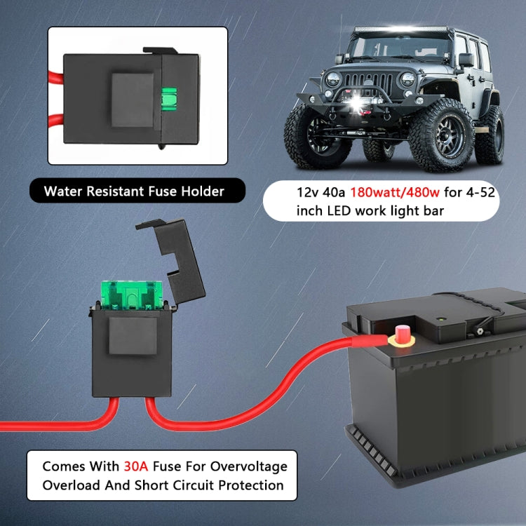 D0034 Off-road Vehicle 300W 2 in 1 Round Waterproof Switch Light Wiring Harness ÎҵÄÉ̵ê