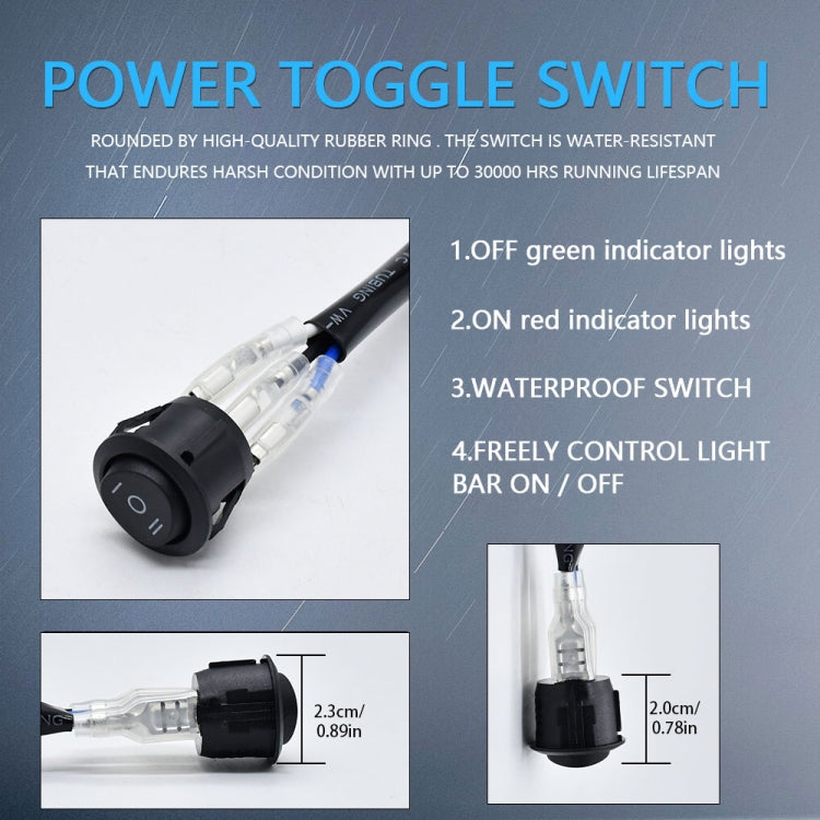 H0009 Off-road Vehicle 300W 4 in 1 Round Waterproof Switch Light Wiring Harness ÎҵÄÉ̵ê