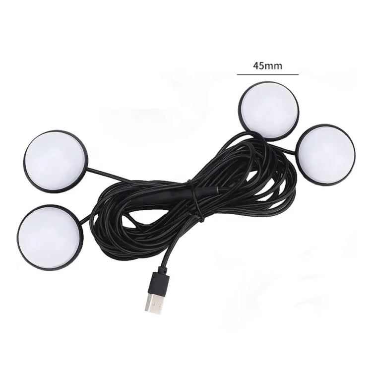 Car 4 in 1 USB RGB Foot LED Atmosphere Light ÎҵÄÉ̵ê