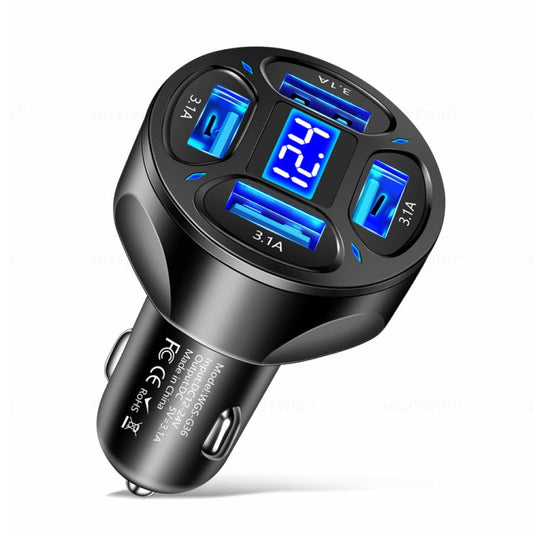 WGS-G36 3.1A 4 in 1 Digital Display Car Charger with Voltmeter ÎҵÄÉ̵ê