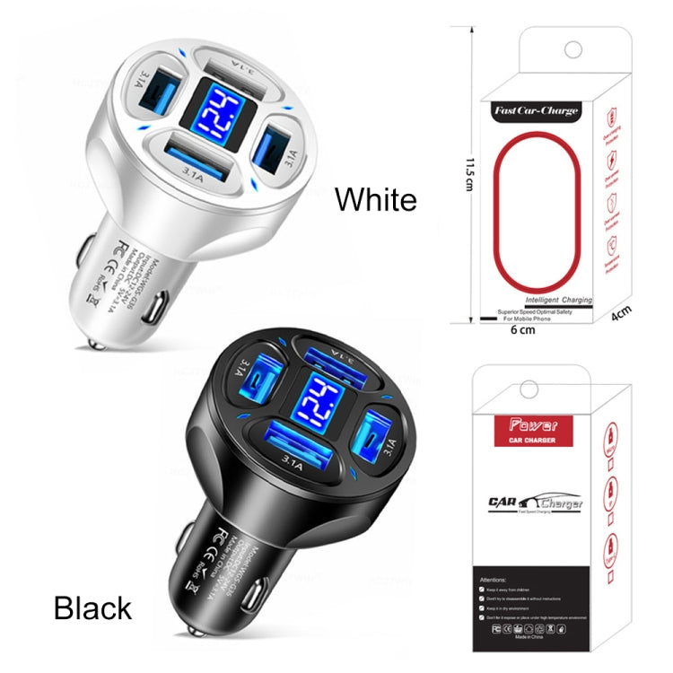 WGS-G36 3.1A 4 in 1 Digital Display Car Charger with Voltmeter ÎҵÄÉ̵ê