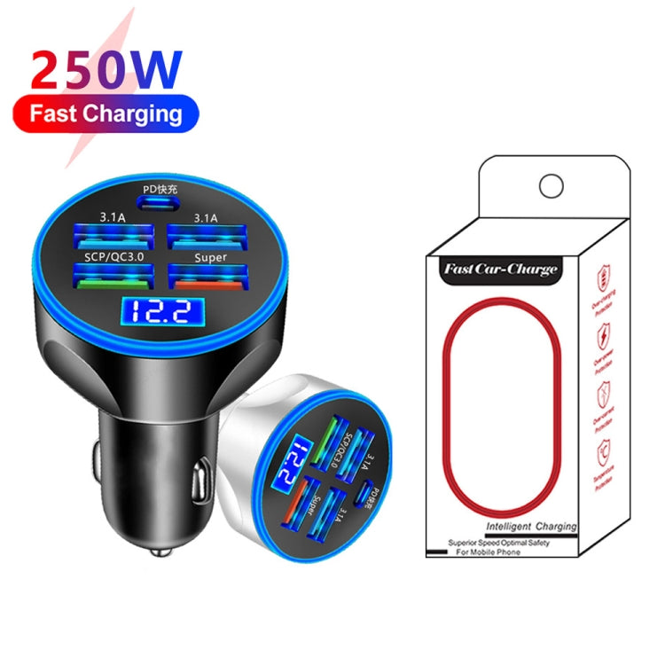 WGS-G37 5 in 1 Digital Display Super Fast Charging Car Charger with Voltmeter ÎҵÄÉ̵ê