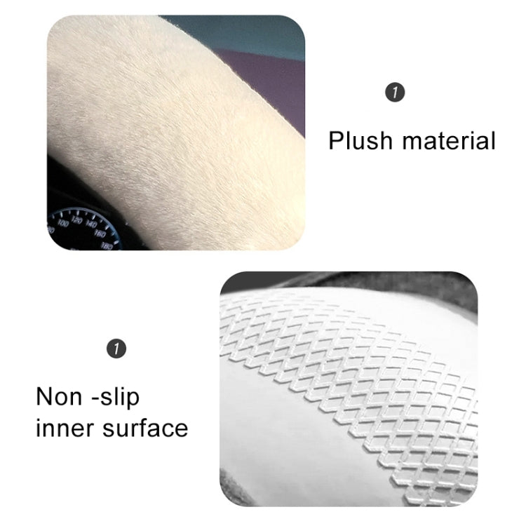 D Style Car Universal Camellia Pattern Plush Warm Anti-skid Steering Wheel Cover, Diameter: 38cm ÎҵÄÉ̵ê