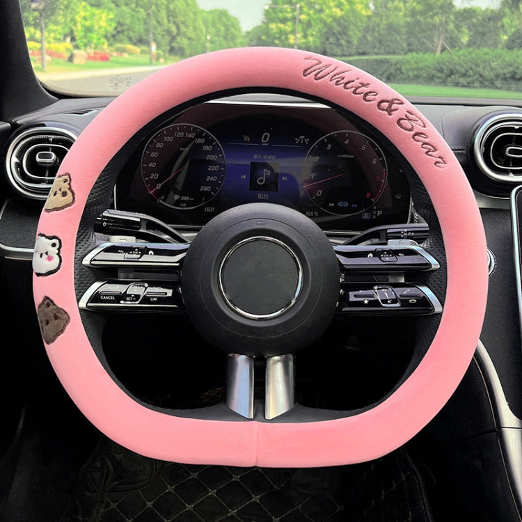 D Style Car Universal Cartoon Pattern Plush Warm Anti-skid Steering Wheel Cover, Diameter: 38cm ÎҵÄÉ̵ê