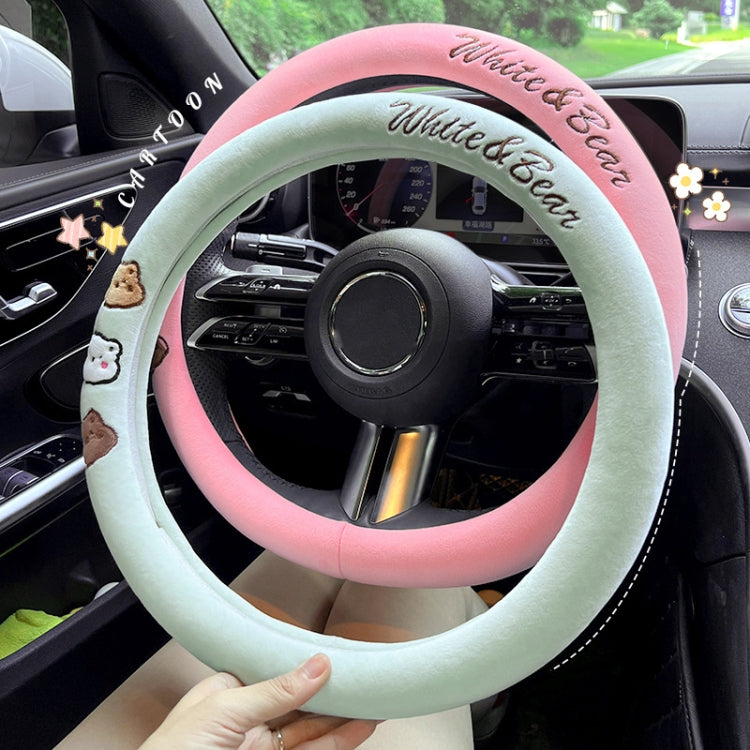 D Style Car Universal Cartoon Pattern Plush Warm Anti-skid Steering Wheel Cover, Diameter: 38cm ÎҵÄÉ̵ê