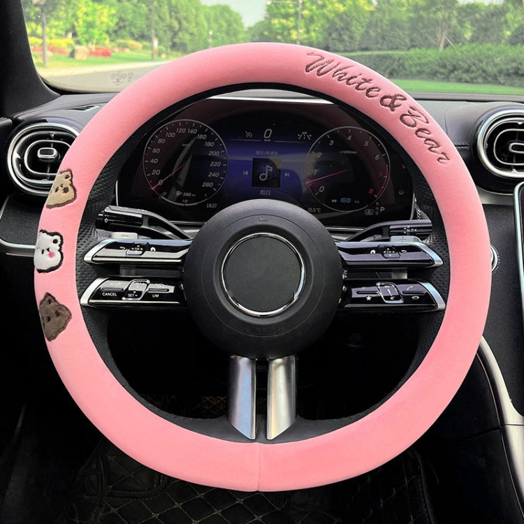 Round Style Car Universal Cartoon Pattern Plush Warm Anti-skid Steering Wheel Cover, Diameter: 38cm ÎҵÄÉ̵ê