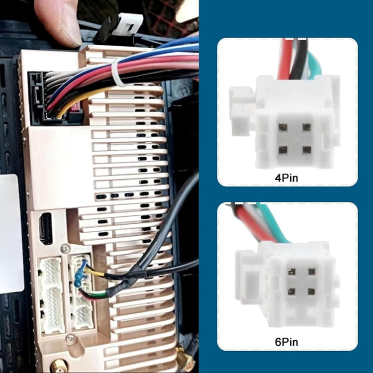 Palminfo Android Navigation 6 Pin Dual USB Connection Wiring Harness