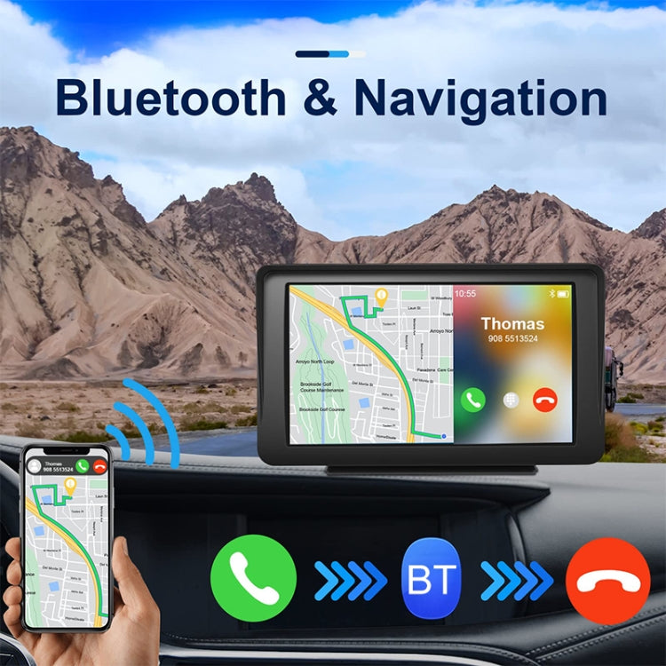 P701S 7 inch Portable Touch Display Wireless Car Navigator Smart CarPlay Bluetooth Reversing Image ÎҵÄÉ̵ê