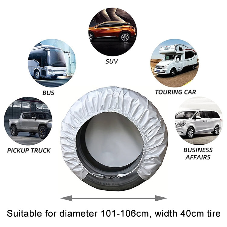 4pcs / Set Car Tire 420D Oxford Cloth Protective Cover, Diameter: 101-106cm, Width: 40cm-Reluova