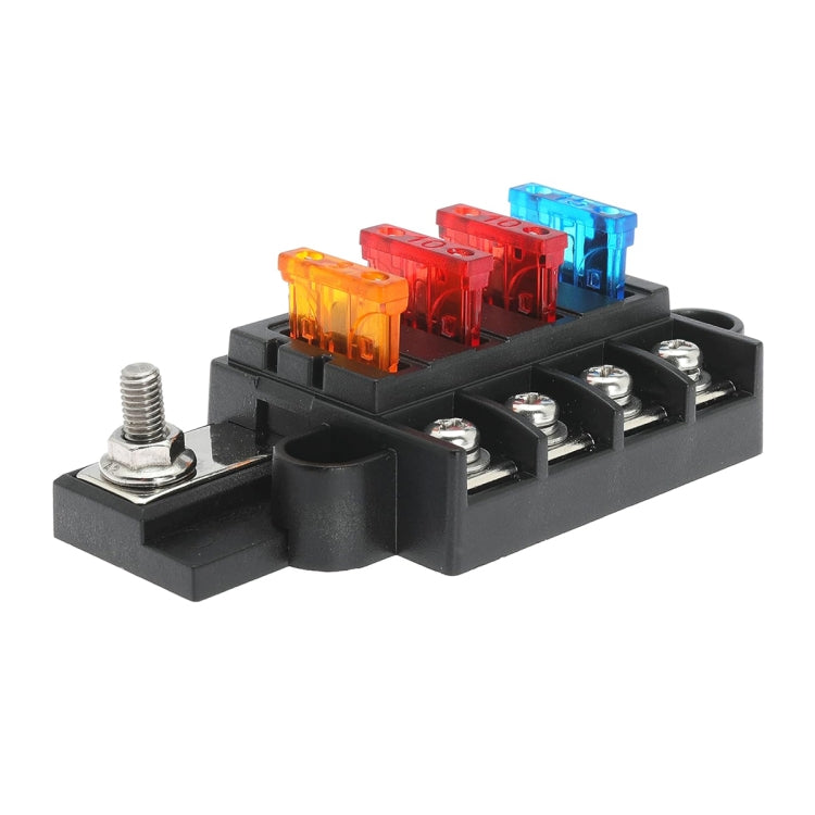 4 Way Fuse Block with Fuses and Terminals-Reluova