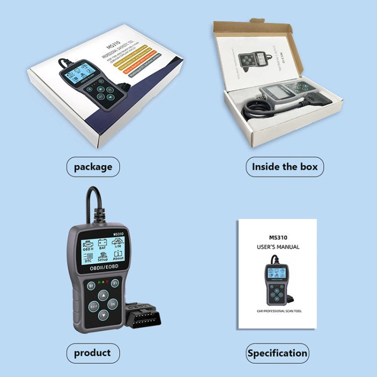 MS310 LCD Screen Car Battery Tester ODB2 Fault Detector ÎҵÄÉ̵ê