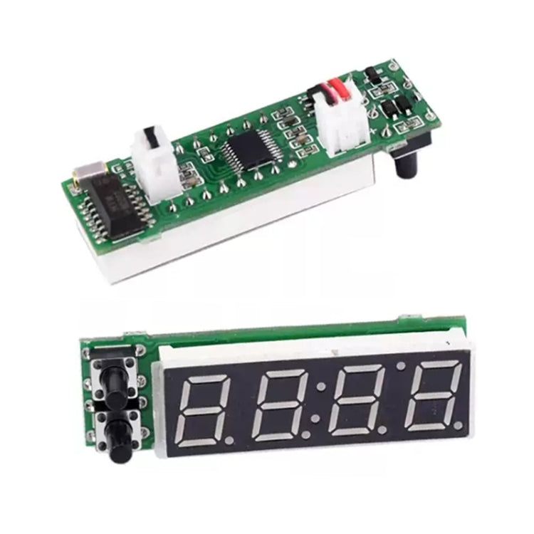 3 in 1 DC5-50V Car High-precision Electronic LED Luminous Clock + Thermometer + Voltmeter