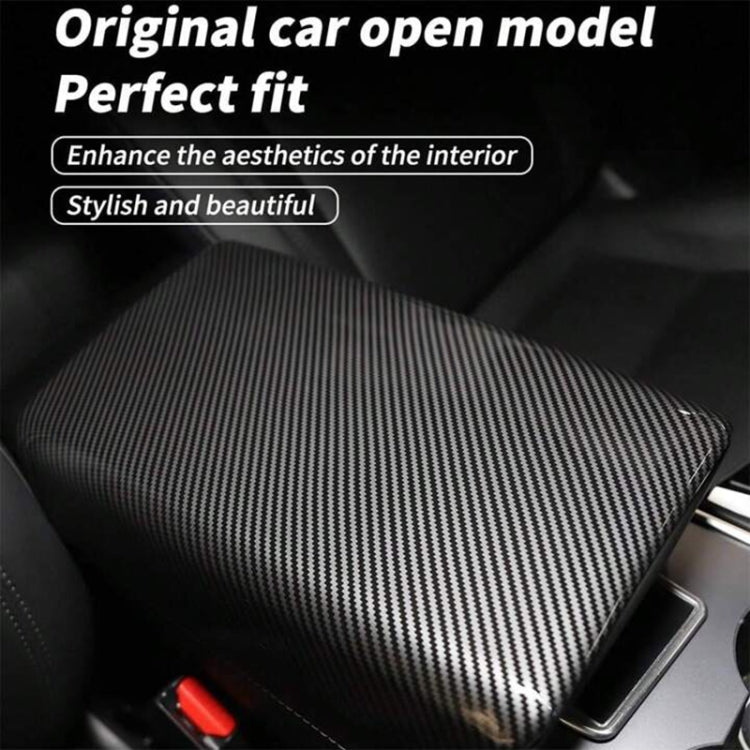 For Tesla Model 3 / Y Car Center Console Armrest Box Carbon Fiber Pattern Protective Cover ÎҵÄÉ̵ê