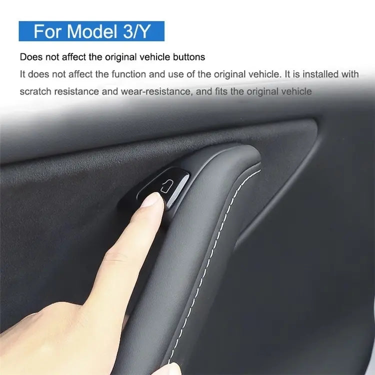 For Tesla Model 3 / Y 11pcs / Set Car Window Lift Button PU Adhesive Decorative Sticker ÎҵÄÉ̵ê