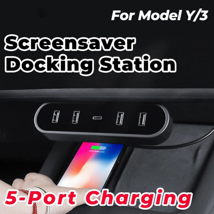 For Tesla Model Y / 3 2021-2023 Foldable Hidden Smart Docking Station Behind The Car Screen ÎҵÄÉ̵ê