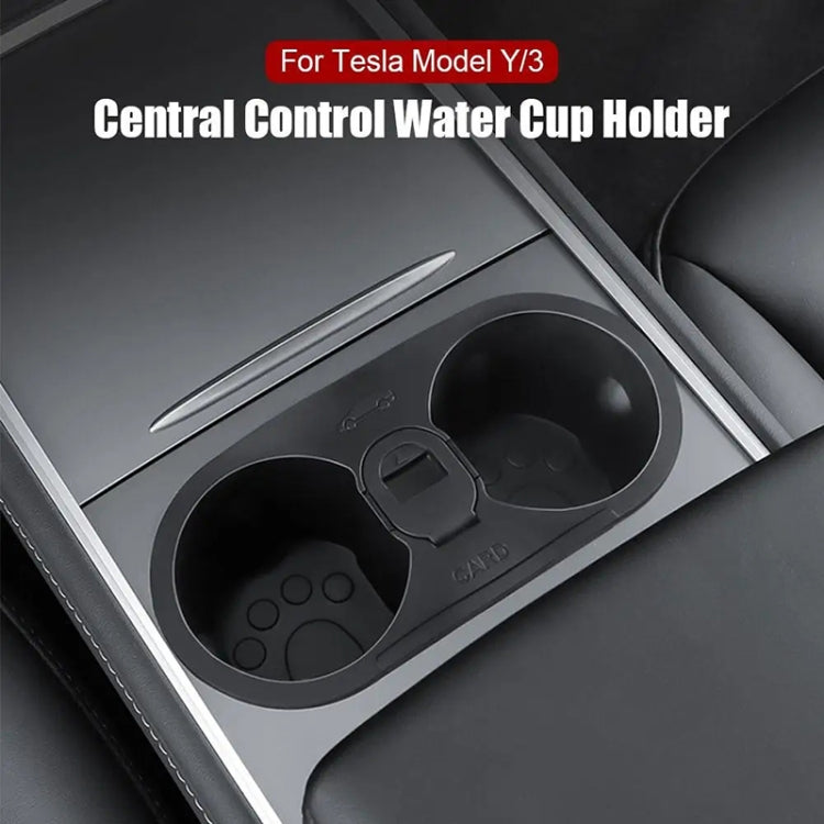 For Tesla Model 3 / Y Car Center Console Ashtray Style Water Cup Holder