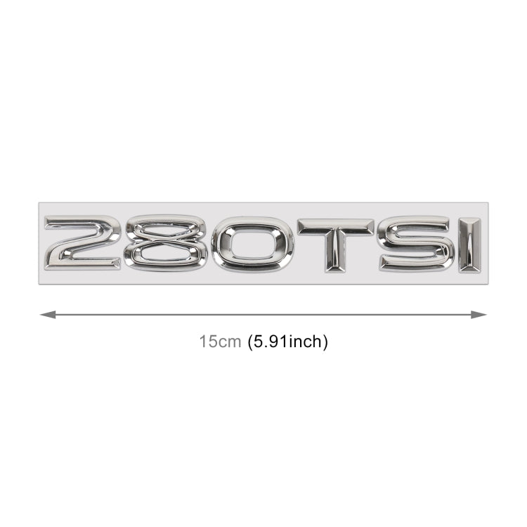 Car 280TSI Electroplated 3D Metal Personalized Decorative Stickers, Size: 15x2.5x0.5cm ÎҵÄÉ̵ê