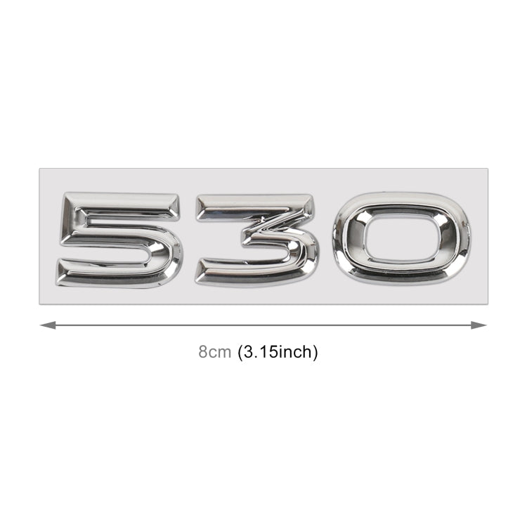 Car Number 530 Metal Personalized Decorative Stickers, Size: 8 x 2.5 x 0.5cm ÎҵÄÉ̵ê