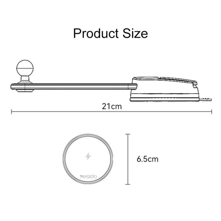 Yesido C311 Semiconductor Cooling 15W Magnetic Wireless Charging Car Holder