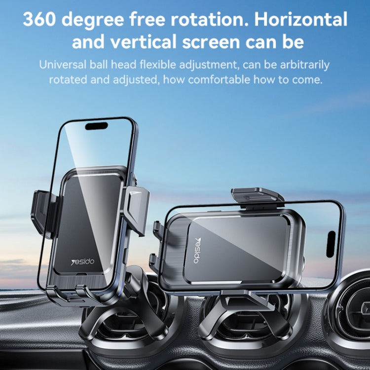 Yesido C312 Auto Alignment 15W Wireless Charging Air Outlet Car Holder