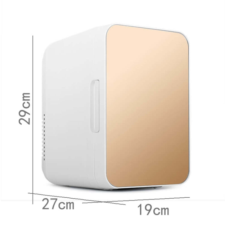 8L 37-48W Tempered Glass Panel Car / Home Mini Refrigerator, EU Plug