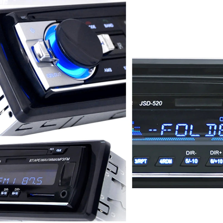 JSD-520 Car Stereo Radio MP3 Audio Player Support Bluetooth Hand-free Calling / FM / USB / SD, EU Plug Version ÎҵÄÉ̵ê