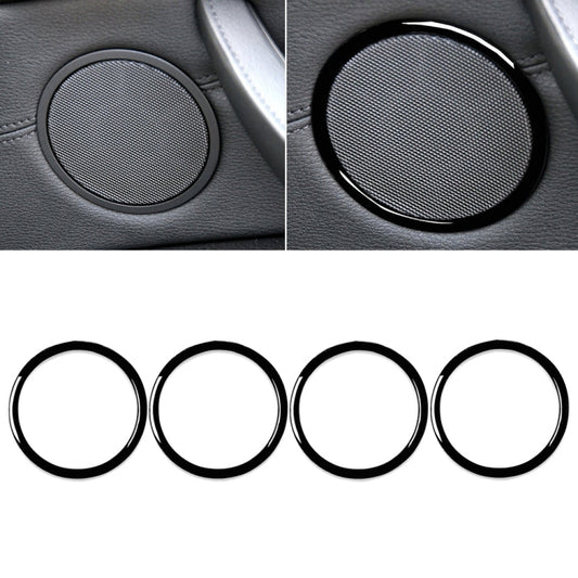 4pcs / Set Car Door Horn Ring Decorative Sticker for BMW X5 E70 2008-2013 / X6 E71 2009-2014, Left and Right Drive Universal ÎҵÄÉ̵ê