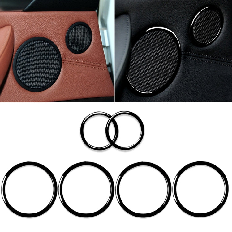 6pcs / Set Car Door Horn Ring Decorative Sticker for BMW X5 E70 2008-2013 / X6 E71 2009-2014, Left and Right Drive Universal ÎҵÄÉ̵ê