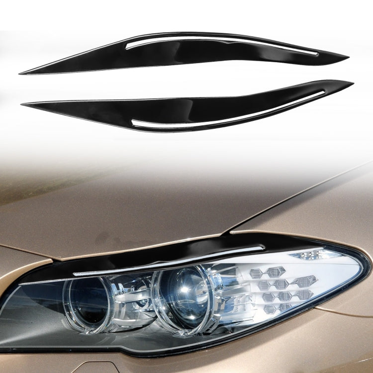 Pair Car Lamp Eyebrow Soft Decorative Sticker for BMW 5 Series F10 2010-2013, with Hole ÎҵÄÉ̵ê