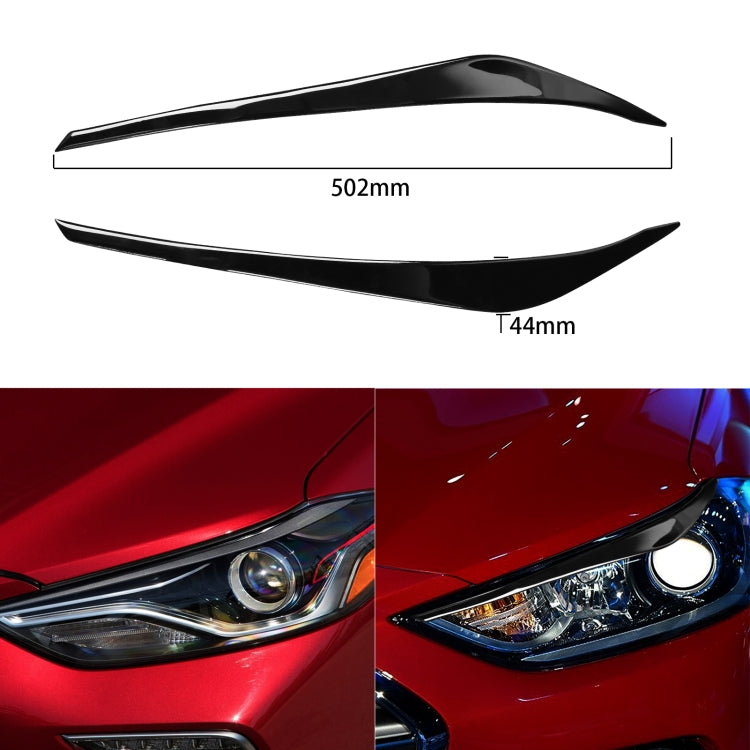 Pair Car Lamp Eyebrow Soft Decorative Sticker for Hyundai Elantra 2016-2018 ÎҵÄÉ̵ê