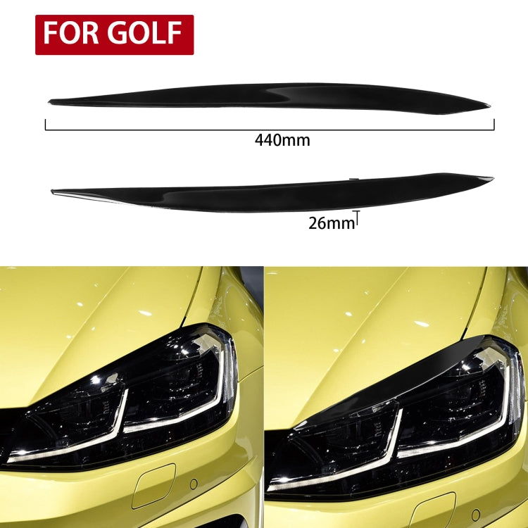 Pair Car Lamp Eyebrow Soft Decorative Sticker for Volkswagen Golf 7 / 7.5 2013-2018 ÎҵÄÉ̵ê