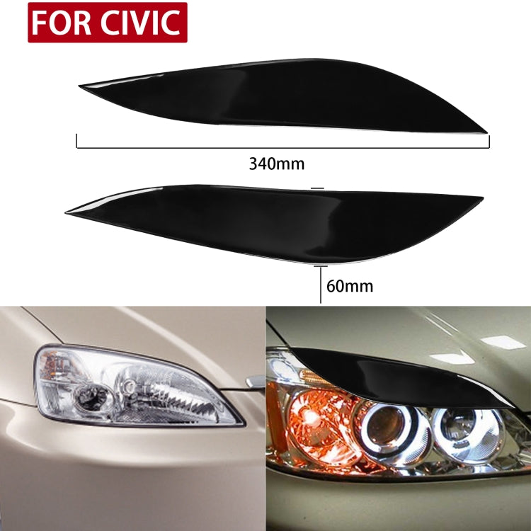 Pair Car Lamp Eyebrow Soft Decorative Sticker for Honda Civic 2001-2003 ÎҵÄÉ̵ê