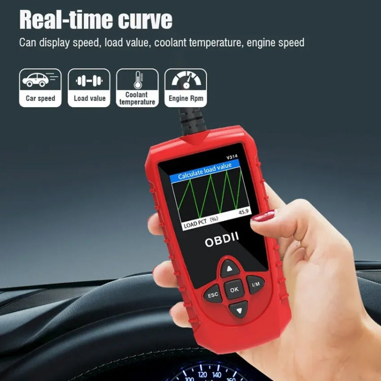 V314 Car OBD Diagnostic Instrument Fault Clear Code Reader