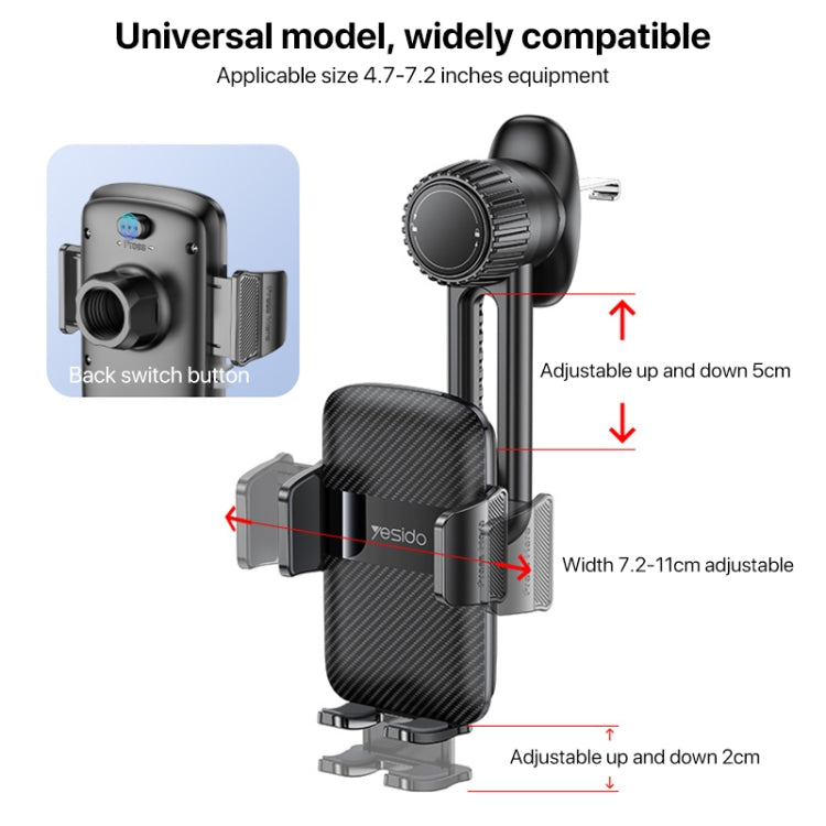 Yesido C242 Adjustable Car Air Vent Mechanical Phone Clip Holder