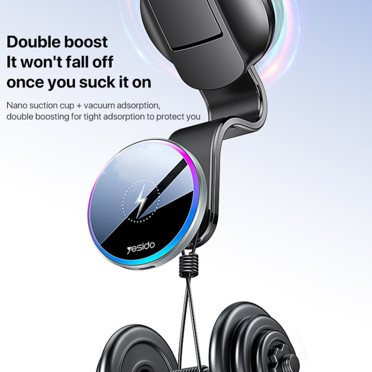 Yesido C292 15W Magnetic Suction Wireless Charging Car Holder