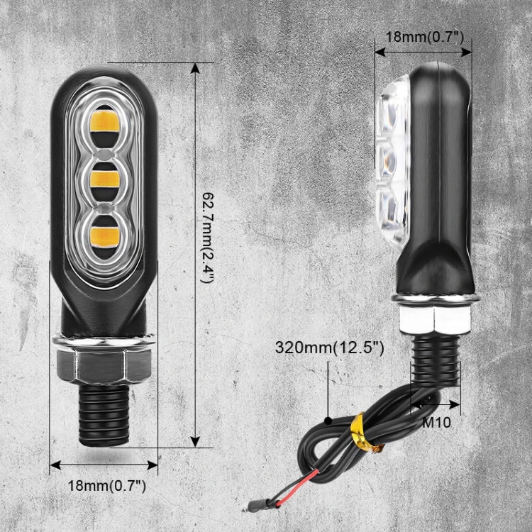 2pcs 12V 3LEDs Motorcycle Mini Water Turn Signal Light ÎҵÄÉ̵ê