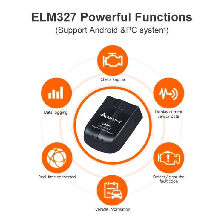 Dual Mode Bluetooth 5.1 ELM327 V1.5 OBD2 Car Fault Diagnostic Tool PIC18F25K80 Chip