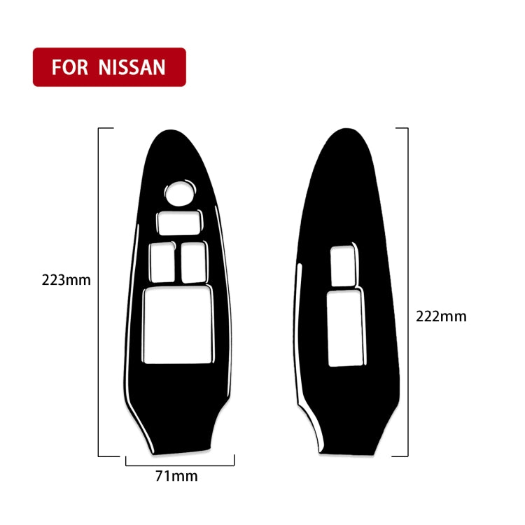 For Nissan 370Z Z34 2009- 2 in 1 Car Window Lift Panel with Hole Decorative Sticker, Left Drive ÎҵÄÉ̵ê