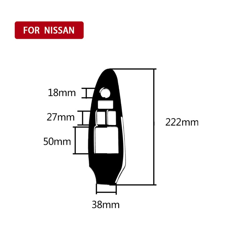 For Nissan 370Z Z34 2009- Car Driver Side Door Lift Panel with Hole Decorative Sticker, Right Drive ÎҵÄÉ̵ê