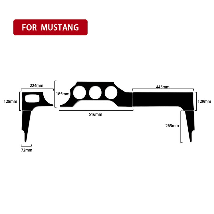 For Ford Mustang 2015-2020 Car Dashboard Panel Set Decorative Sticker, Left Drive ÎҵÄÉ̵ê