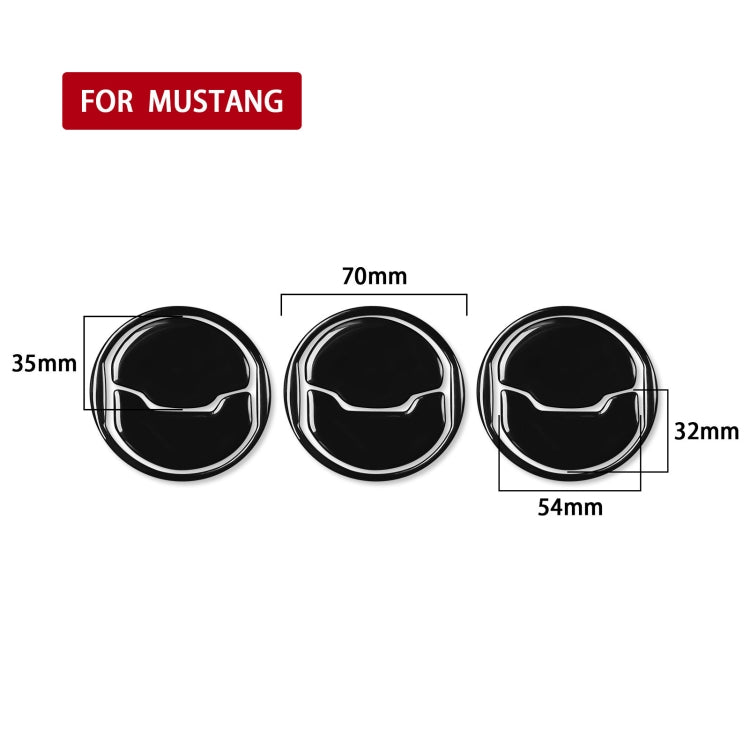 For Ford Mustang 2015-2020 9 in 1 Car Air Outlet Decorative Sticker, Left and Right Drive Universal ÎҵÄÉ̵ê