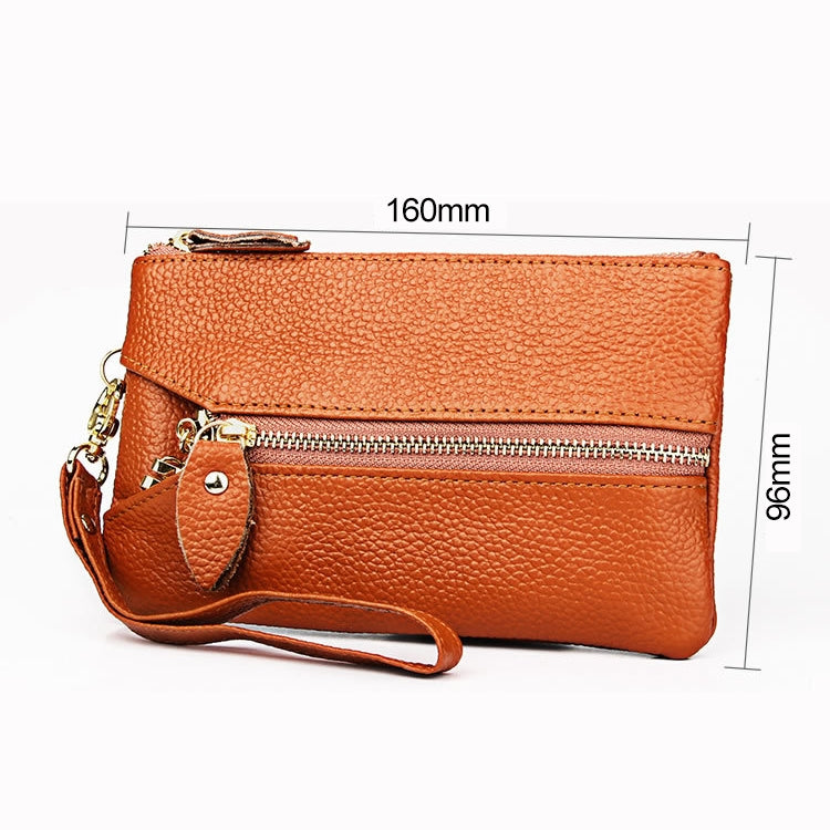 2001 Horizontal Square Litchi Texture Wallet Clutch Bag for Ladies, with Detachable Hand Strap & 6 Key Rings-Reluova