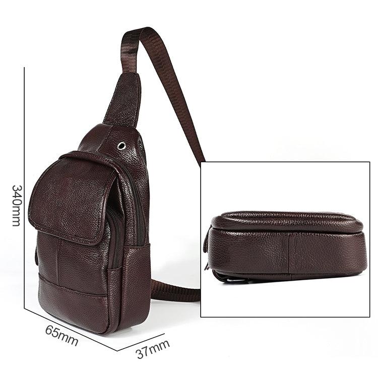 6023 Casual Litchi Texture Soft Face Full-grain Cowhide One Shoulder Crossbody Bag for Men My Store