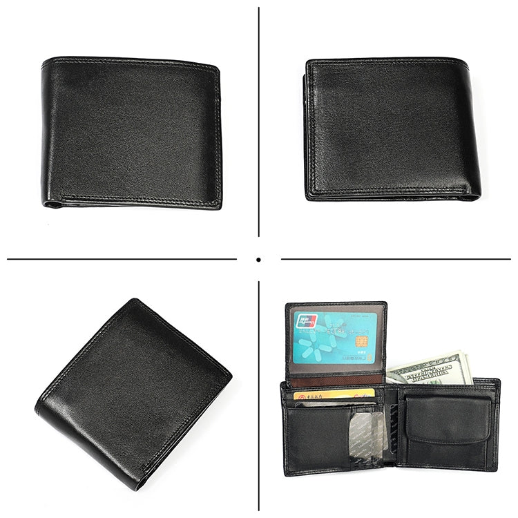 8020 Horizontal Retro Crazy Horse Texture Leather Anti-magnetic RFID Wallet Clutch Bag for Men, with Card Slots My Store