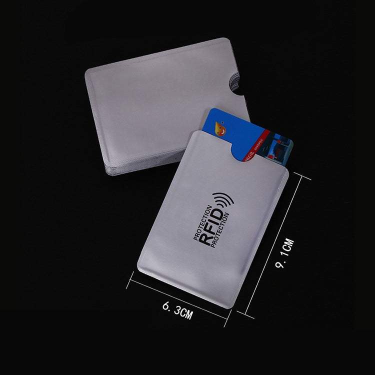 Aluminum Foil RFID Blocking Credit Card ID Bank Card Case Card Holder Cover, Size: 9.1*6.3cm My Store