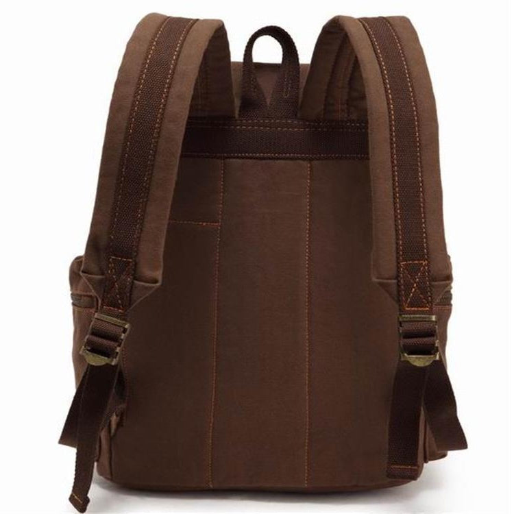 AUGUR 1039 Large Student Retro Canvas Backpack Shoulders Laptop Bag