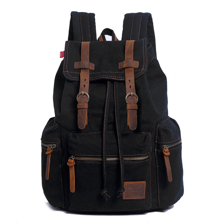 AUGUR 1039 Large Student Retro Canvas Backpack Shoulders Laptop Bag