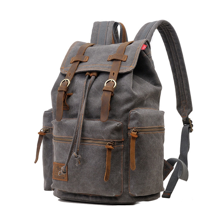 AUGUR 1039 Large Student Retro Canvas Backpack Shoulders Laptop Bag Reluova